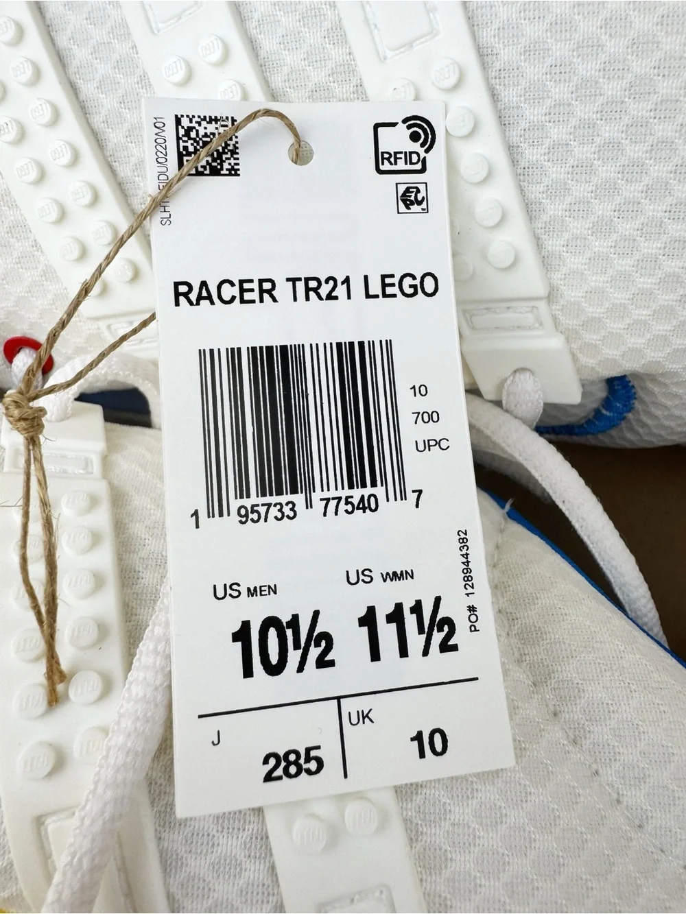LEGO x adidas Racer TR21 sneakers White Yellow Blue Green and Red GW3680